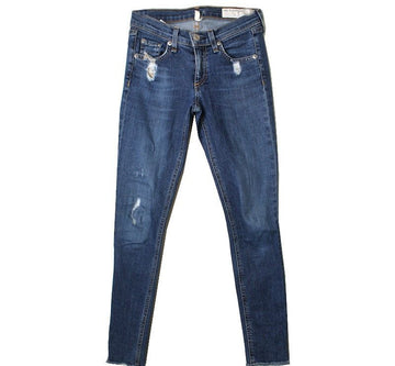 Rag & Bone Blue Distressed Wash Skinny Denim Pants 24 26809807