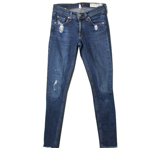 RAG & BONE Blaue Destroyed Skinny Jeans 24 26809807
