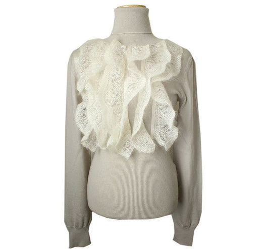 Viktor&Rolf Victor & Rolf Lace Trim Gray Turtle Neck Knit 44~55 26809949