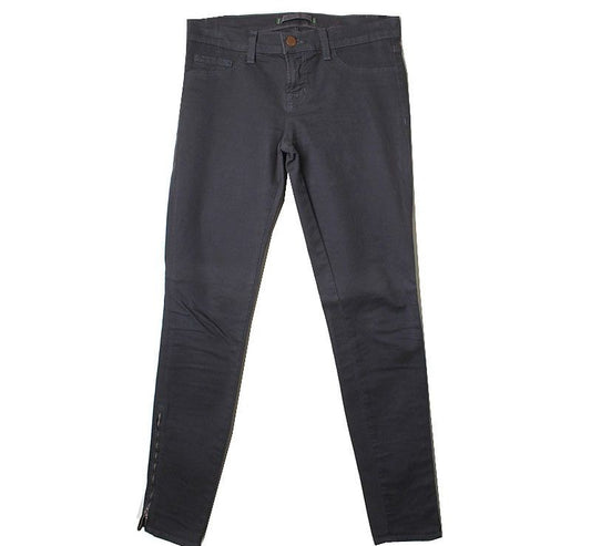 J BRAND Khaki-Grau Ankle-Zipper Denim Skinny Hose 25 26809806