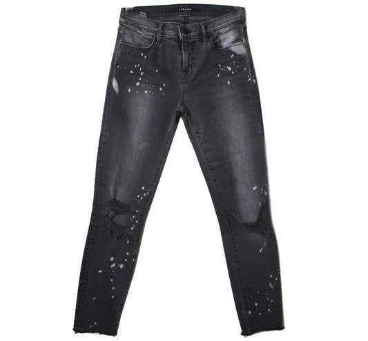J BRAND Graue Print-Wash Skinny Denim-Jeans 26 26809810