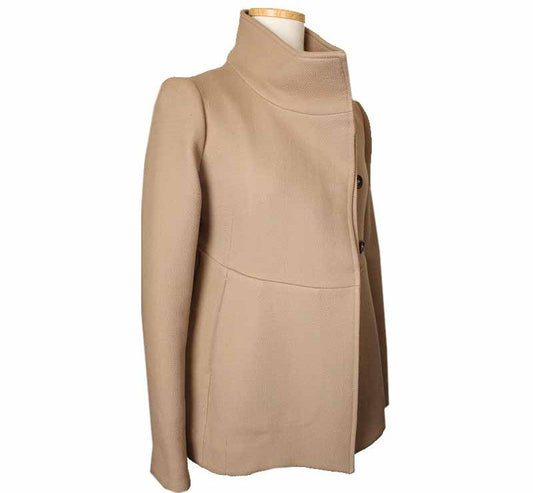 Marni Camel High Neck Wool Short Coat 38 26810637
