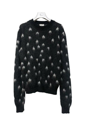 SAINT LAURENT ブラック スター ファー ニット 577716 YAGM2 1095 7394866018 37116861