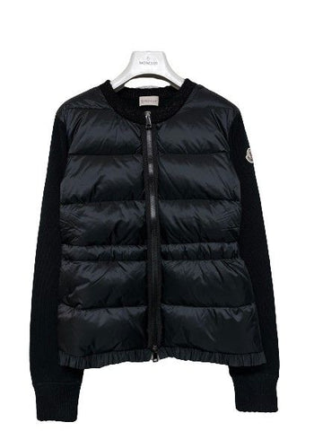 MONCLER カーディガン パディングニット ブラック 7408366015 37116883