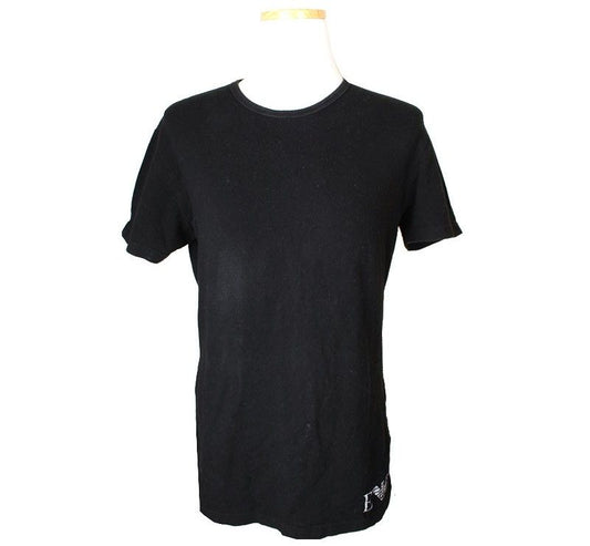 Armani Emporio Black Cotton Stretch Top L 26807187