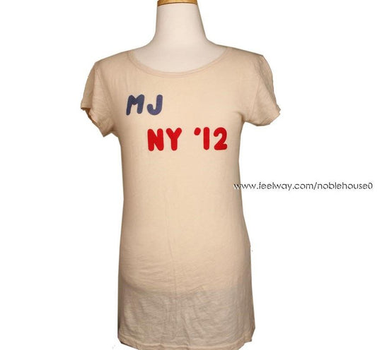 Marc Jacobs Marc by Ivory Applique T-Shirt XS 26807388