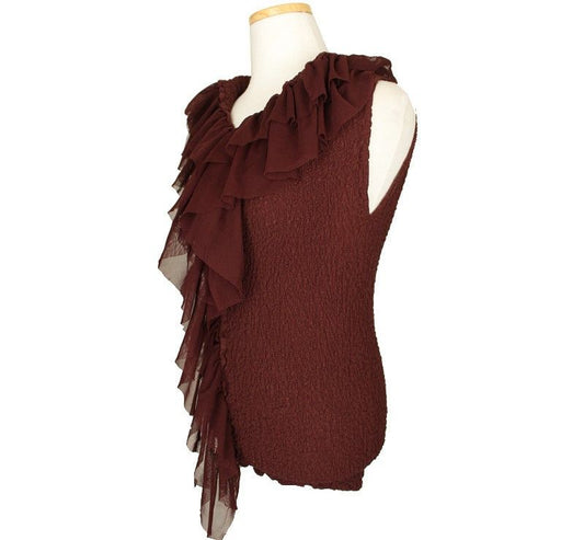 ISSEY MIYAKE Issey ME Wein-Schokolade Rüschentop 55 26807111