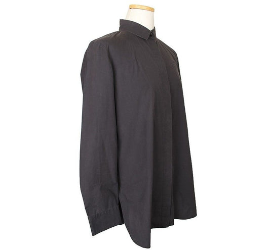 Theory Dark Grey Cotton Shirt S 26809236
