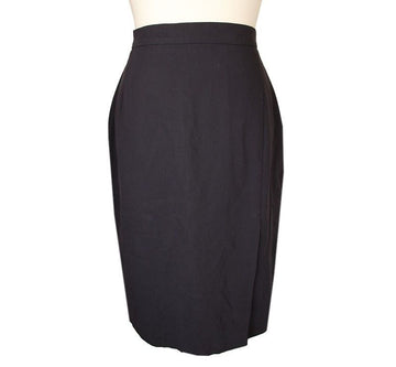 MaxMara Dark Grey Cotton Slit Skirt 38 26809104