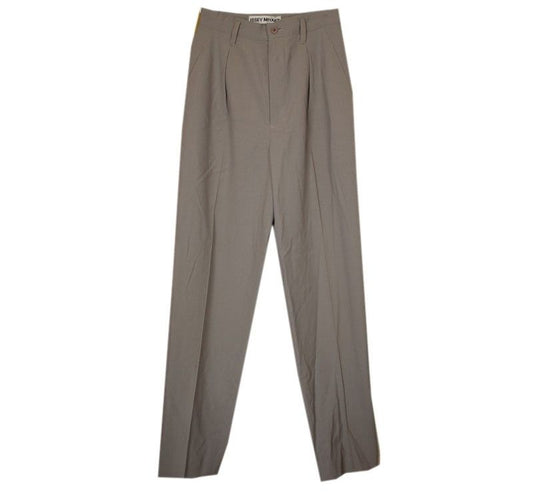 ISSEY MIYAKE Issey Kaki-Beige Hochtaillierte Wollhose M 33 26809613