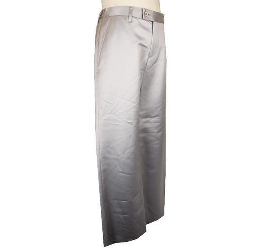 ISSEY MIYAKE Issey FETE Glänzende Silber Weite Hose 1 26809849