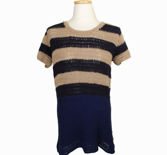 Burberry xs Brit Colorblock Knit Top XS 26809712
