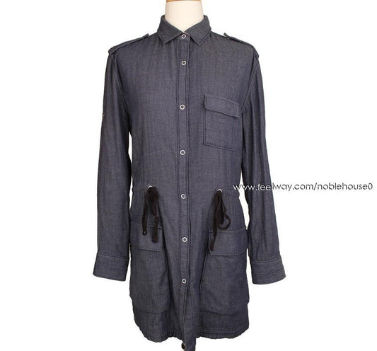 RAG & BONE インディゴブルー シャツ ドレス S 26809428