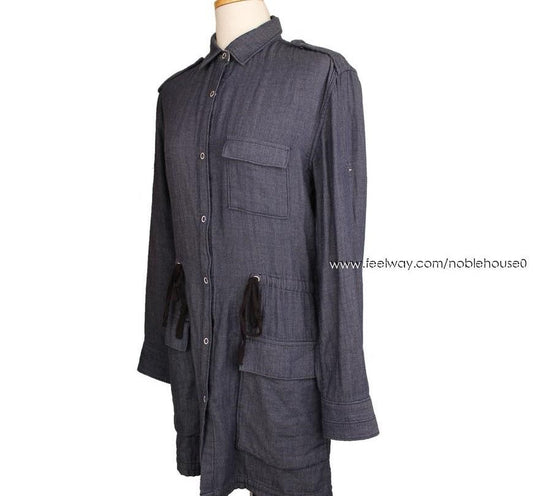 RAG & BONE インディゴブルー シャツ ドレス S 26809428