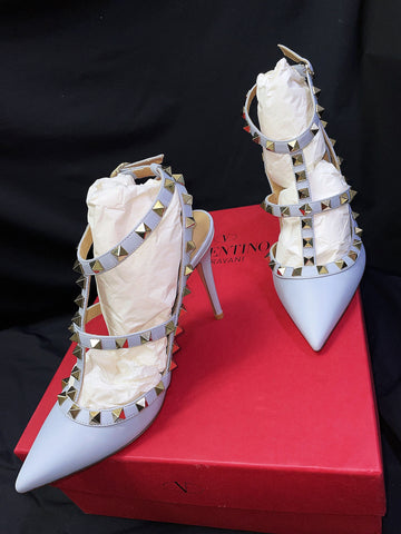 Valentino Gray Rockstud Shoes 7434193234 37426766