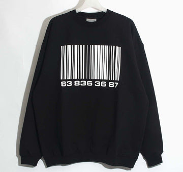 VETEMENTS 22SS VTMNTS Big Barcode Print Sweatshirt Schwarz 29257414