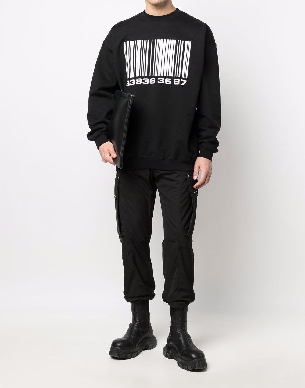 vetements 22SS VTMNTS Big Barcode Print Sweatshirt Black 29257414