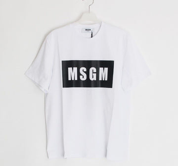 MSGM 19SS メンズ 四角ロゴ プリント ホワイト 18449313