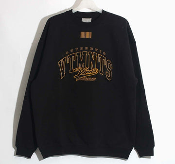 vetements 22SS VTMNTS Embroidered Logo Print Sweatshirt Black 29257415