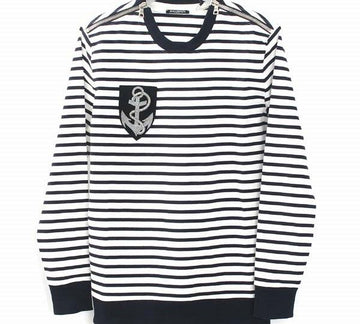 BALMAIN Anker-Patch Sweatshirt mit Reißverschluss und Streifen 18SS 18449454