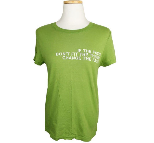 Theory Lime Lettering Round Neck T-Shirt 55 26807159
