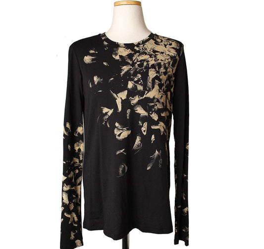Theory Black & Beige Printed T-Shirt 55 26806973