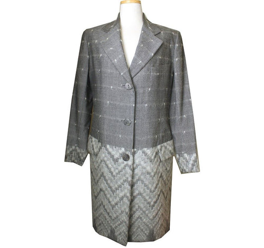 Dior Christian Grey Wool Blend Coat 55 28778896