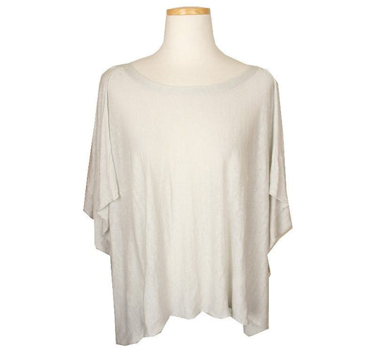 Joseph Silver Linen Blend Loose Fit Knit Asymmetric Top 0 26807075