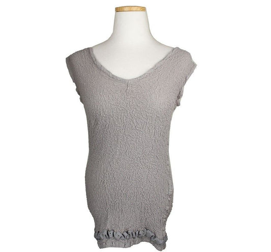 ISSEY MIYAKE Issey ME Gray Crinkled Pleated Sleeveless Top F 26806989