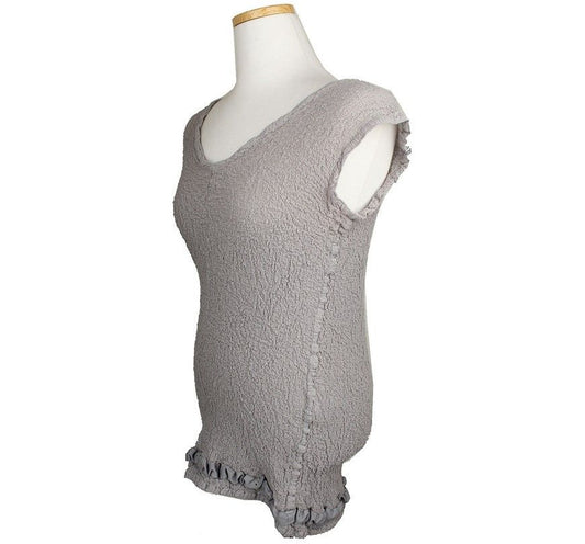 ISSEY MIYAKE Issey ME Gray Crinkled Pleated Sleeveless Top F 26806989