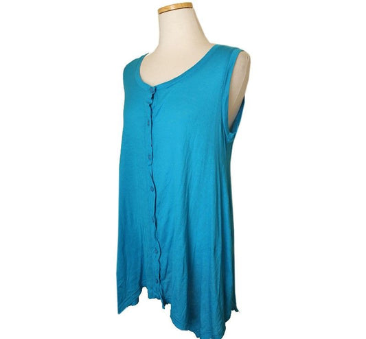 ISSEY MIYAKE Issey ME Turkey Blue Cotton Tank Top F 26807085
