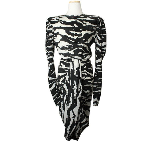 ISABEL MARANT 21SSコレクション ジブラ ショリング シルク混合 ワンピース 34 26809554