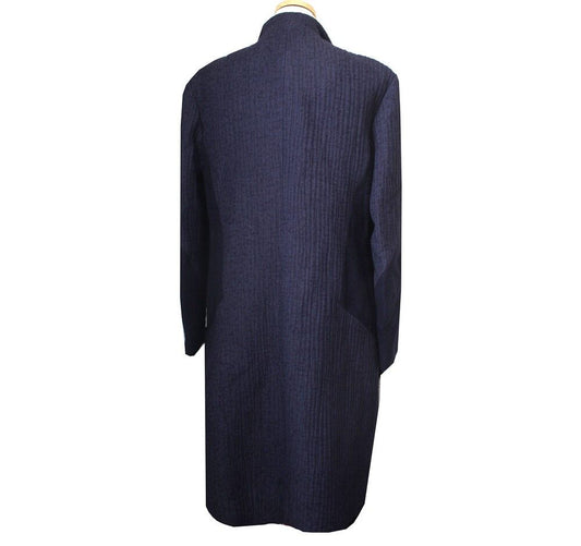 ISSEY MIYAKE Navy Wool Blend Coat 66 35966497