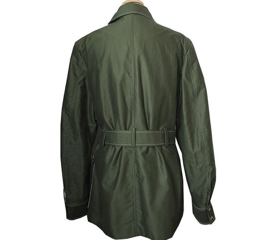 Sandro Green Belted Jacket 77 35966493