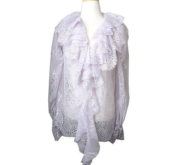 BLUMARINE ラベンダーメッシュブラウス 55 32694961