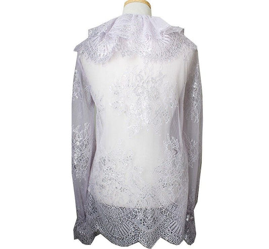 BLUMARINE Lavender Mesh Blouse 55 32694961