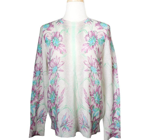BLUMARINE Flower Mohair Blend Knit Top 44~55 32742307