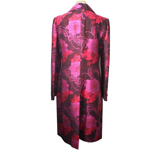 Armani Collezioni Wool Blend Fuchsia Coat M (55 Small 66) 32309147