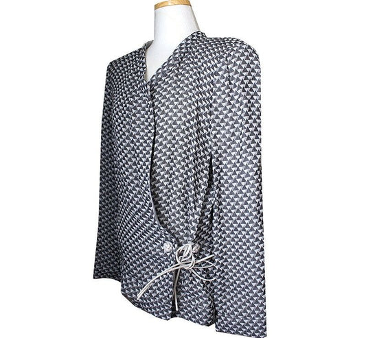 Armani Collezioni Gray Print Jacket 66 33421184