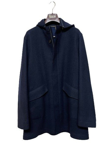 Loro Piana Navy Cashmere Detached Hood Coat 7521754363 38248050