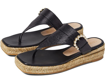 STUART WEITZMAN リファーブ商品 サイズUS5.5 パールバックルエスパドリーユサンダル 9734390 88895749