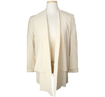 LANVIN アイボリー リネンブレンドジャケット 8255~66 26809930