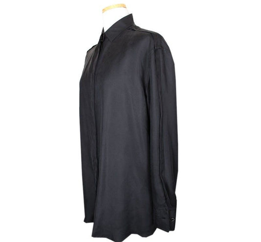 Bottega Veneta Gray Silk Blouse 38 26809120