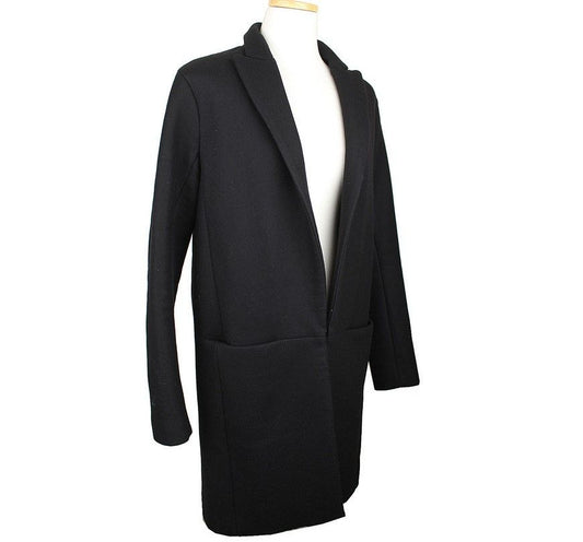 Theory Black Wool Cashmere Half-Open Coat S 26810732