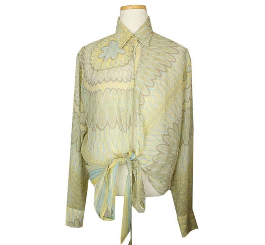 MaxMara Multi-Print Silk Blouse 66 26809126