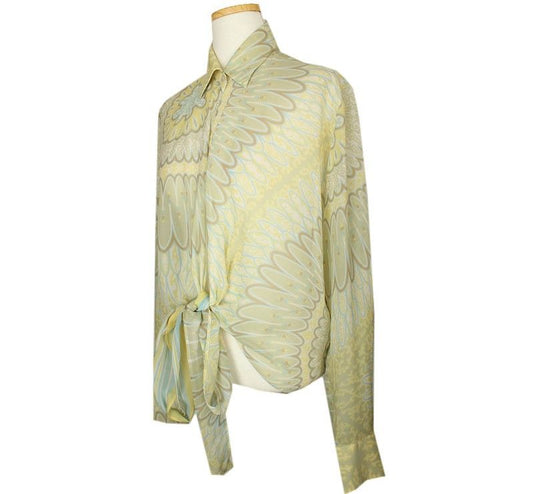 MaxMara Multi-Print Silk Blouse 66 26809126