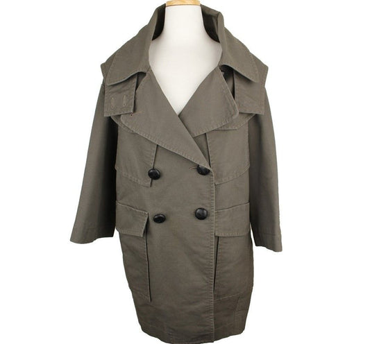 ISABEL MARANT Kaki Double-Button Hoodie Oversized-Jacke 26810345