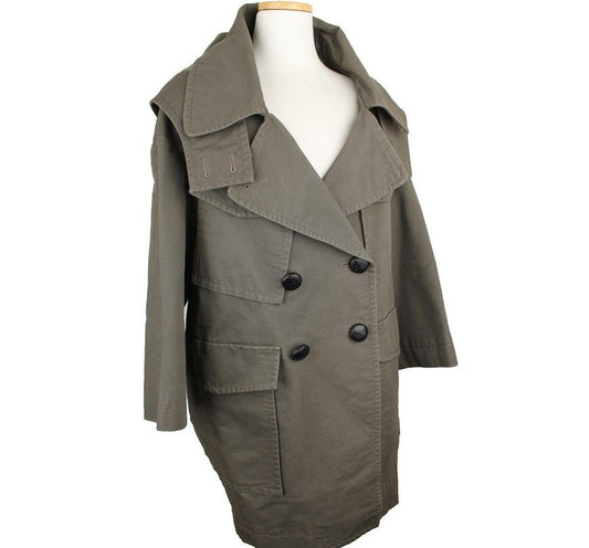ISABEL MARANT Kaki Double-Button Hoodie Oversized-Jacke 26810345