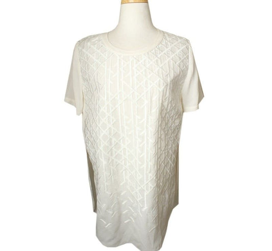 3.1 Phillip Lim Ivory Embroidered Silk Top 2 26806999