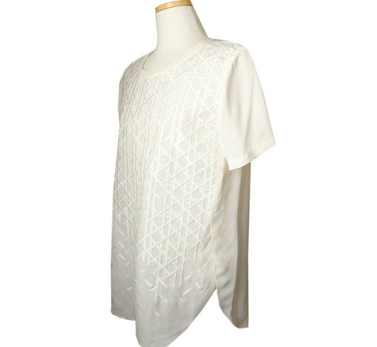 3.1 Phillip Lim Ivory Embroidered Silk Top 2 26806999